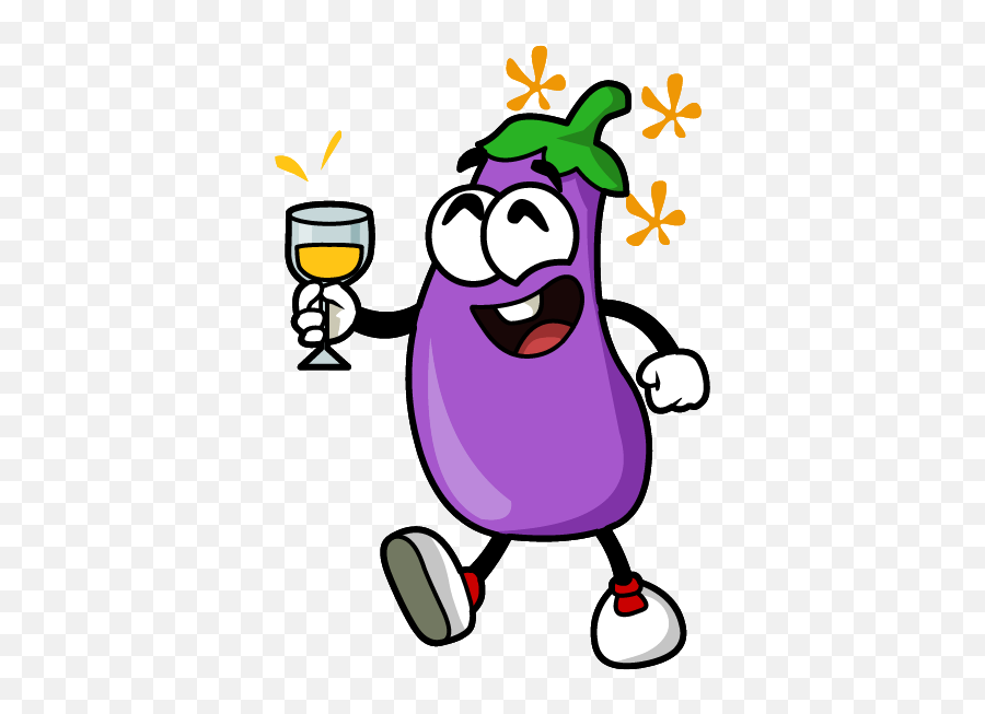 Eggplant Stickers By Hyper Interactive Llc - Cartoon Emoji,Iphone Eggplant Emoji