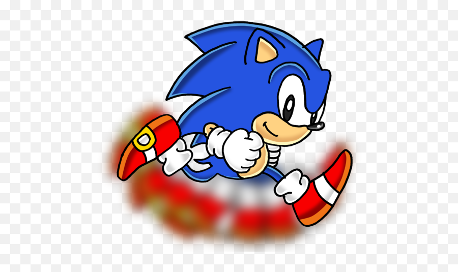 Running Sonic The Hedgehog Clipart - Classic Sonic Running Fast Emoji,Sanic Emoji