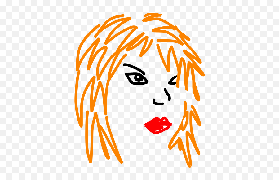 Vector Image Of Girl With Ginger Hair - Vector Graphics Emoji,Emoji Karate Kid