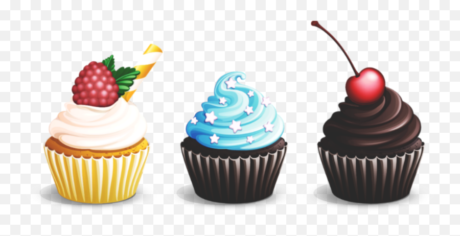Muffin Cupcakes Sticker - Cupcakes De Chocolate Ilustracion Png Emoji,Emoji Cupcakes
