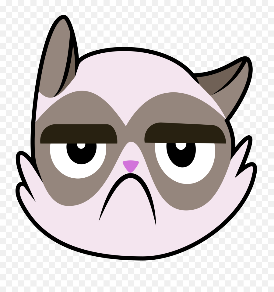 Grumpy Cat Clipart - Sad Cat Face Clipart Emoji,Grumpy Cat Emoji
