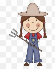 Fork Clipart Farmer Fork Farmer - Farmer Girls Clip Art Emoji,Farmer Emoji