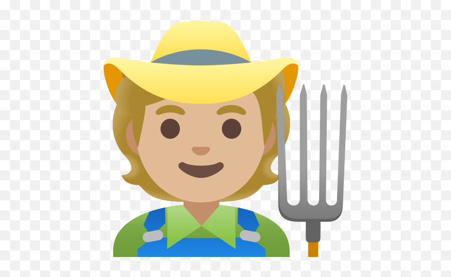 U200d Farmer Medium - Light Skin Tone Emoji Google Farmer Emoji,Fork And Knife Emoji