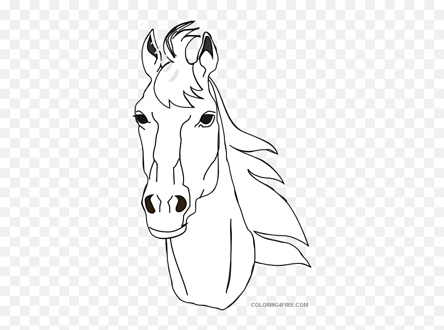Horse Head Coloring Pages Horse Head At Printable - Lovely Emoji,Horse Head Emoji