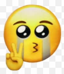 Random - Crying Peace Sign Emoji,Cockatiel Emoji