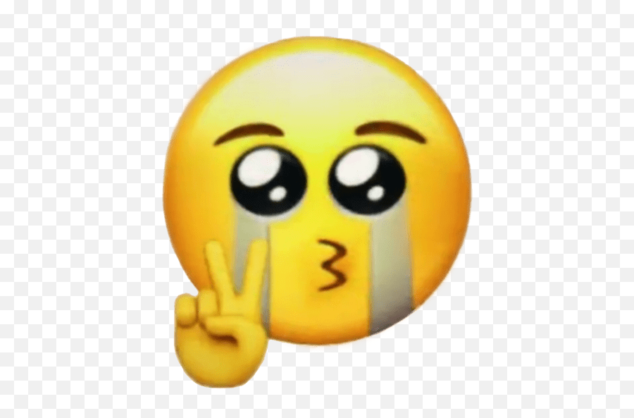 Random - Crying Peace Sign Emoji,Cockatiel Emoji
