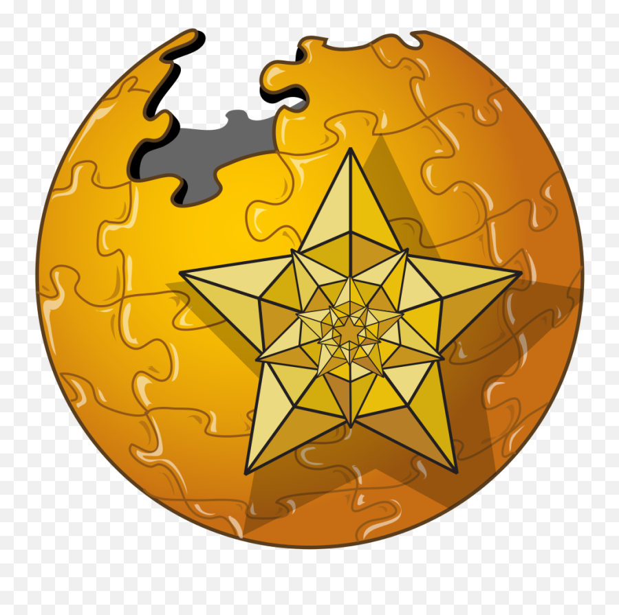 Golden Wikipedia Featured Star - Wikipedia Emoji,Gold Emoji