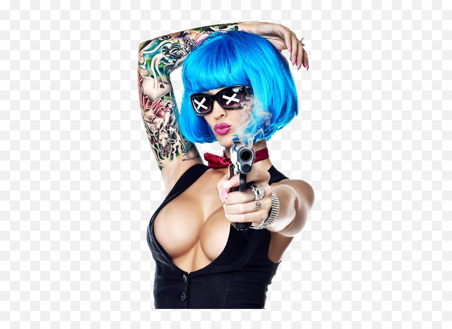 Tattoo Bitch With Gun - Tight Emoji,Emoji Tattoo Gun