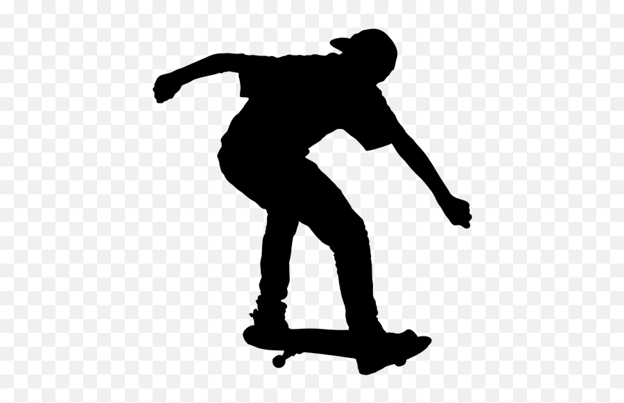 Skater Siluett - Skateboarder Clip Art Emoji,Soccer Ball Emoji