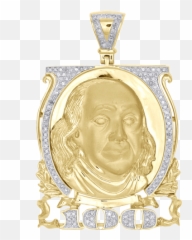 100 Benjamin Franklin 2018 Pendant - Locket Emoji,100 Emoji Necklace