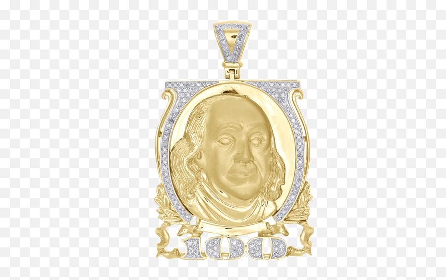 100 Benjamin Franklin 2018 Pendant - Locket Emoji,100 Emoji Necklace