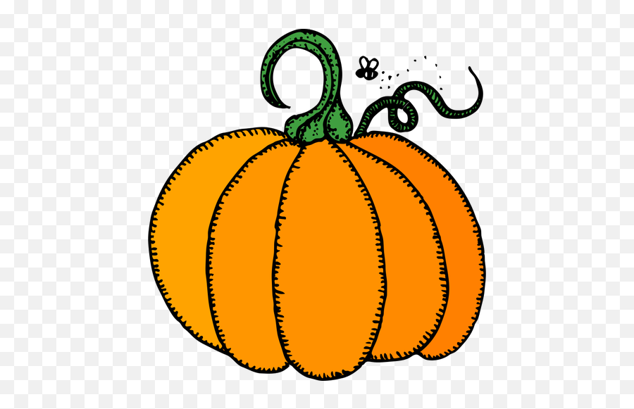 Orange Pumpkin Vector Drawing - Pumpkin Clip Art Emoji,Pumpkin Pie Emoji