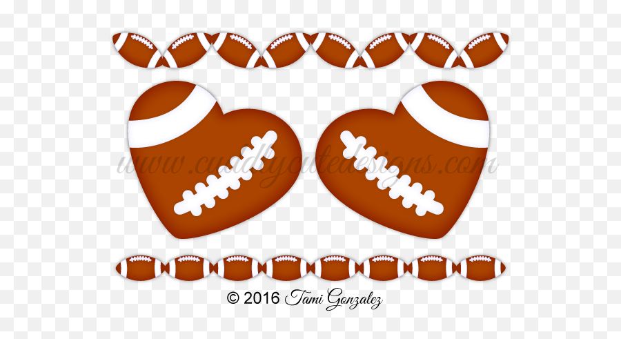 Football Clipart Heart Football Heart - Clip Art Emoji,Alabama Football Emoji