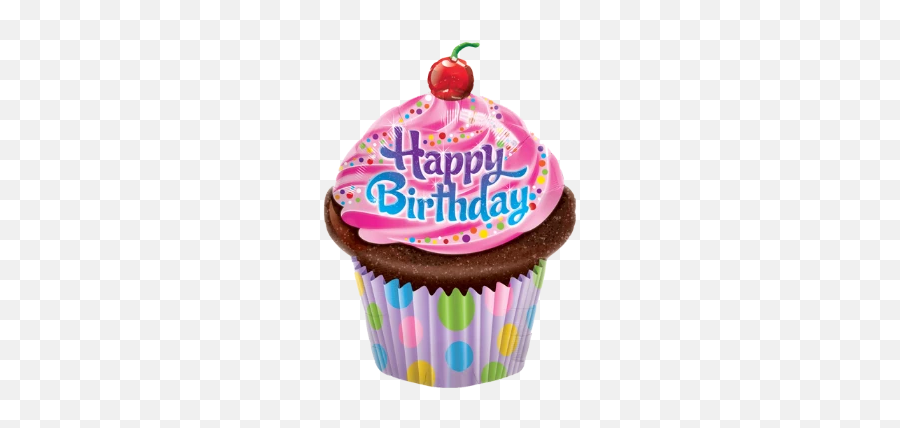 Theme Party Balloon - Happy Birthday Cupcake Clipart Emoji,Emoji Birthday Cupcakes