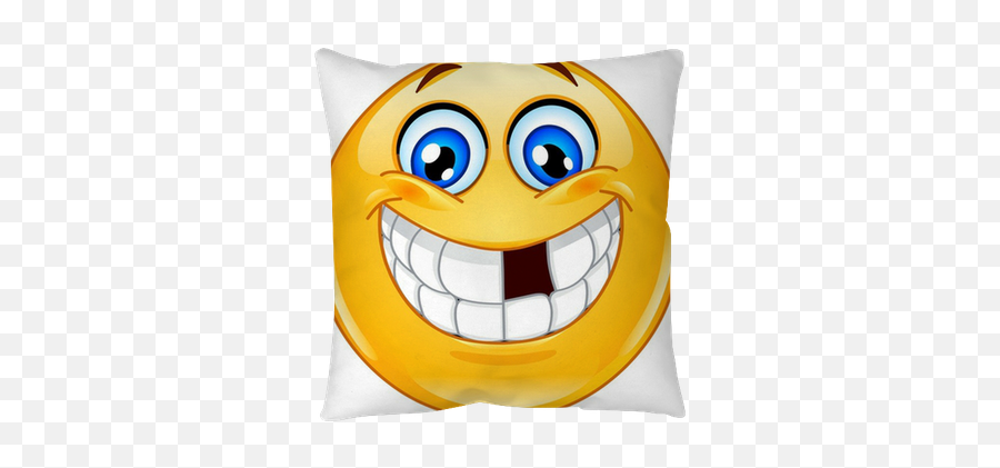 Missing Teeth Floor Pillow Pixers - Smiley Clip Art Emoji,Teeth Emoticon