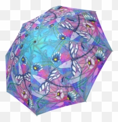 Interestprint Hipster Dragonfly Floral - Umbrella Emoji