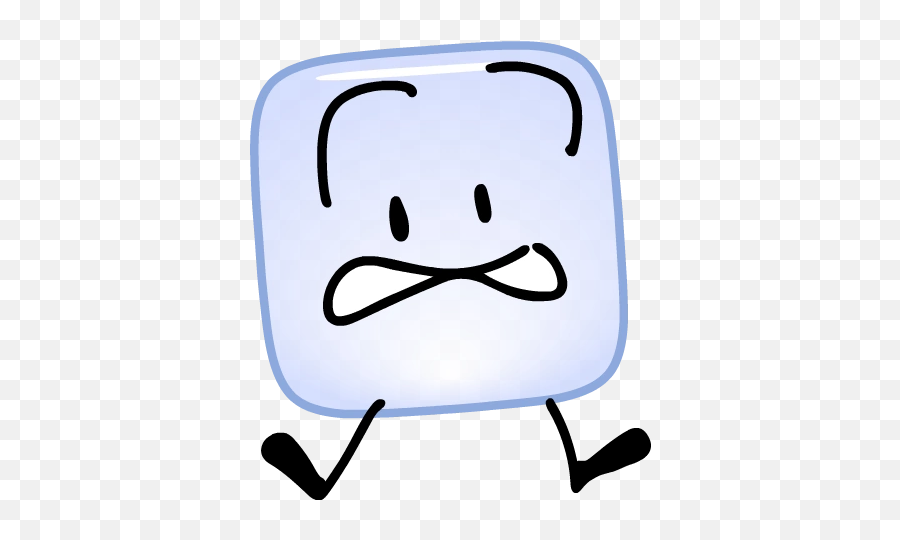 Ice Cube - Bfb Characters Ice Cube Emoji,Nail Biting Emoticon
