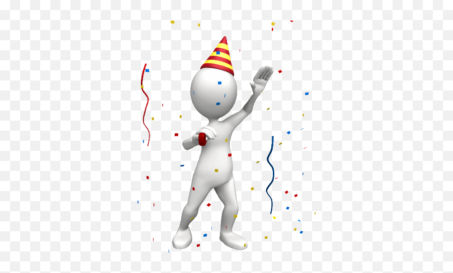 Stick Figure Party Celebration 500 Clr 7179 Gif Stick Figur - Stick Figure Celebration Gif Emoji,Celebration Emoji Gif
