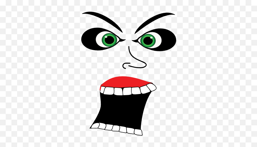 Scream Evil Face Clipart I2clipart - Royalty Free Public Clip Art Emoji,Yelling Emoticons