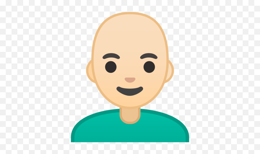 Light Skin Tone Bald Emoji - Curly Hair Clipart,Forehead Emoji