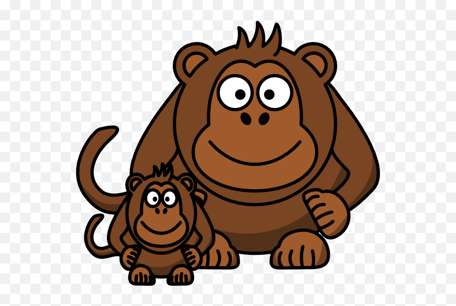 The Best Free Ape Clipart Images Download From 64 Free - Cartoon Monkey Clipart Emoji,Three Monkey Emoji