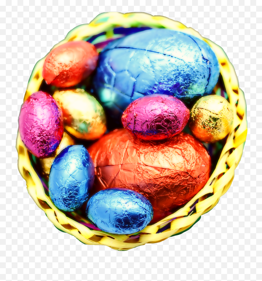 Eggs Easter Foil Chocolate Bunny Basket Yum Freetoedit - Thanksgiving Emoji,Bunny Egg Emoji