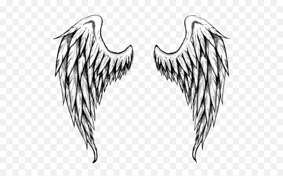 Wing Tattoo Designs - Angel Wings Drawing Emoji,Emoji Wings