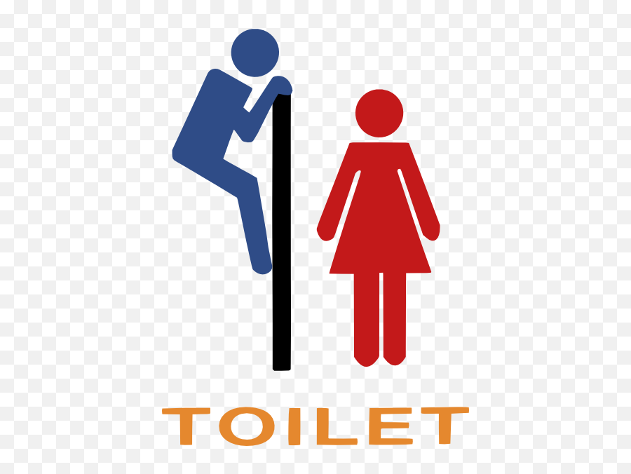 Funny Male Female Toilet Signs - Clip Art Library Toilet Signs Emoji,Toilet Wc Emoji