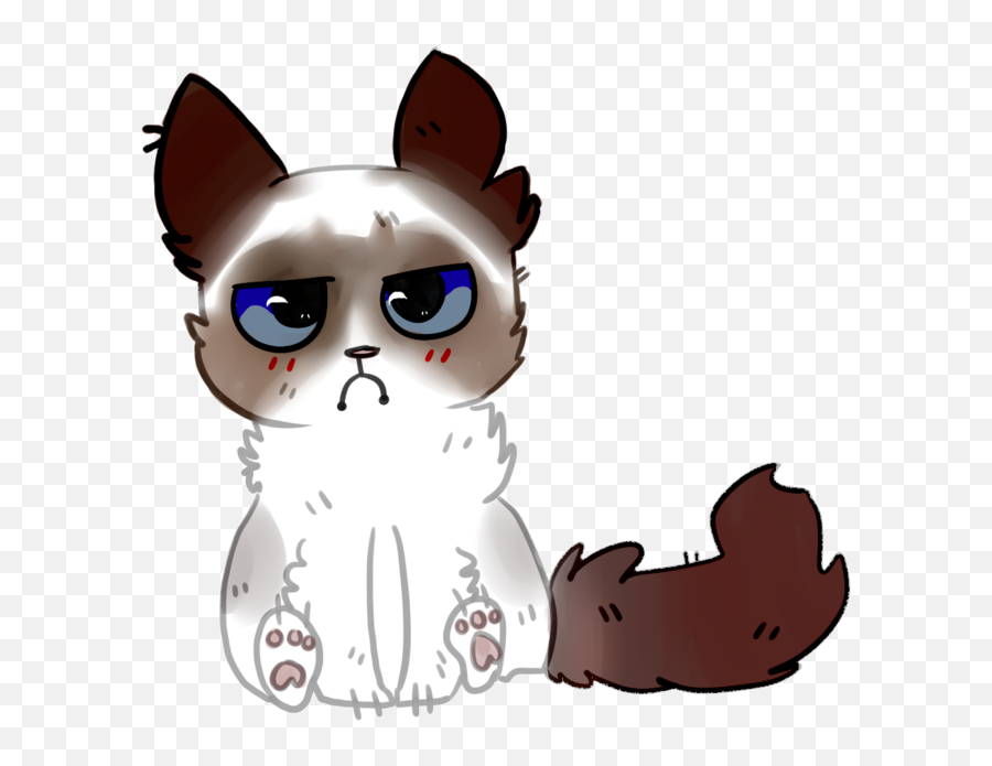 Angry Cat Png Picture - Grumpy Cat Cartoon Png Emoji,Grumpy Cat Emoji