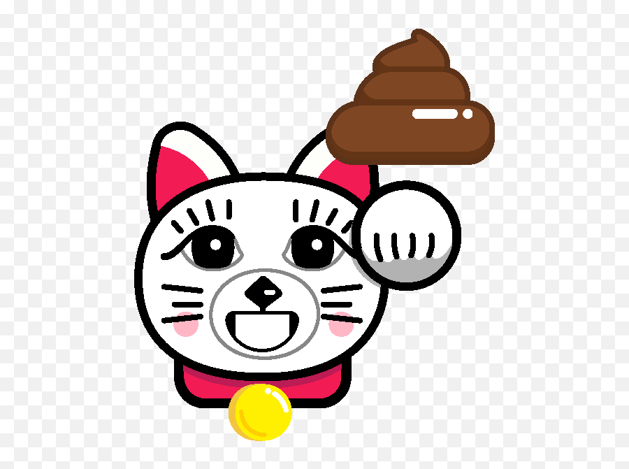 Poopy Cat - Happy Emoji,Pawprint Emoji