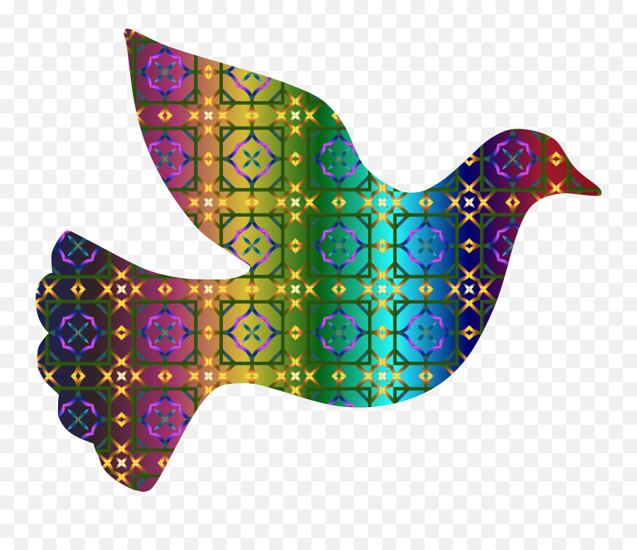 Colorful Dove Png Hd Transparent Png - Colorful Dove Emoji,Flying Bird Emoji