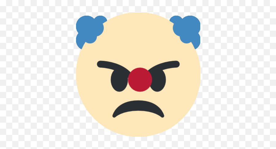 Emojimashupbot Hashtag - Dot Emoji,Pensive Clown Emoji