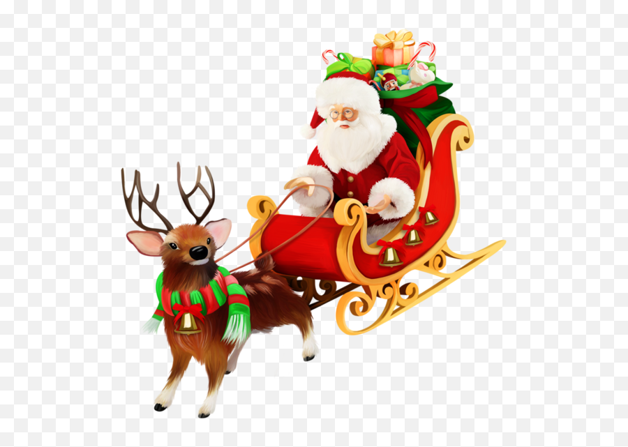Santa Claus Village Sled Christmas Clip - High Resolution Santa Claus Png Emoji,Sleigh Emoji