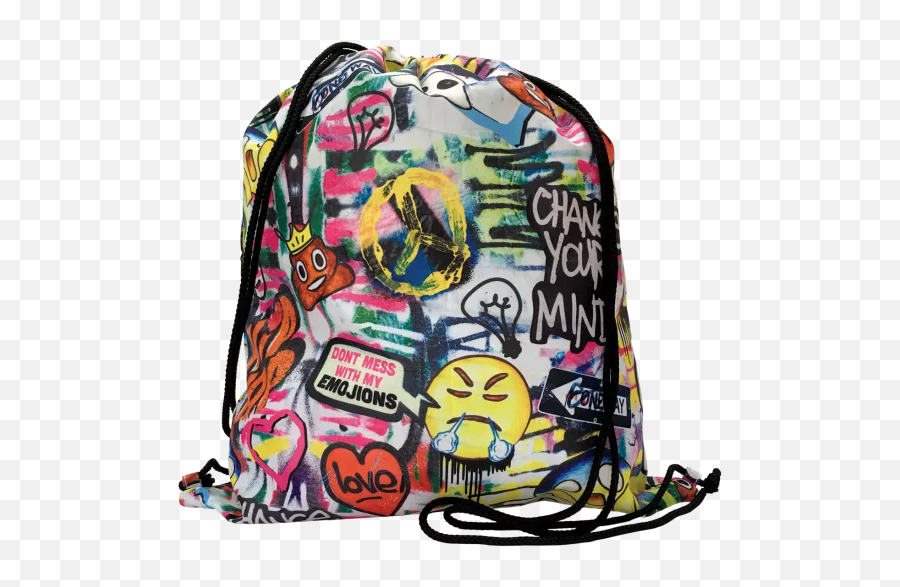 Emoji Graffiti Drawstring Bag - Shoulder Bag,Backpack Emoji
