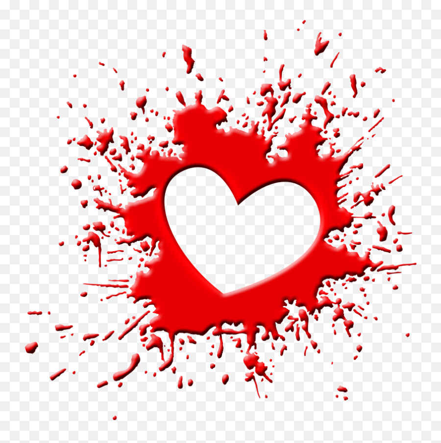 Transparent Background Image Free Png - Heart Shaped Ink Splatter Png Emoji,Bleeding Heart Emoji