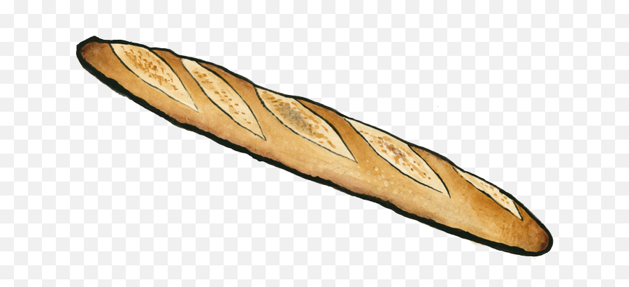 French Bread Transparent Png Clipart - Draw A French Baguette Emoji,French Bread Emoji