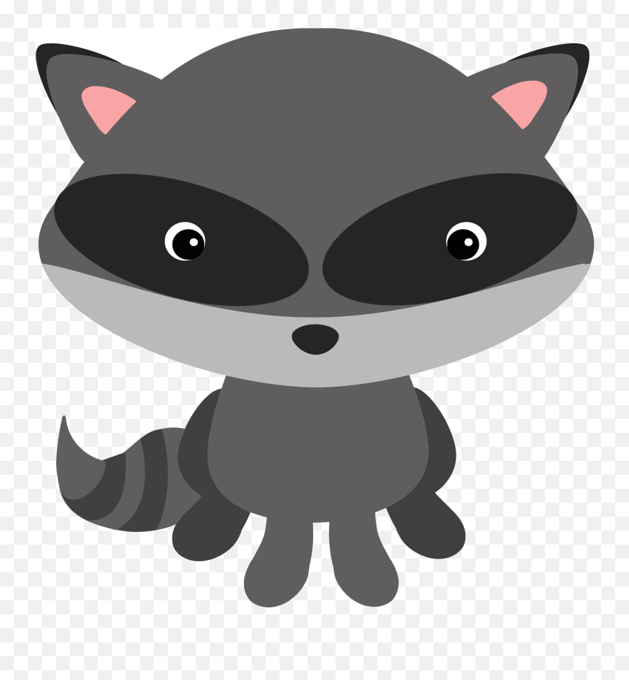 Raccoon Woodland Animal Clipart - Transparent Background Woodland Animals Clipart Emoji,Raccoon Emoji