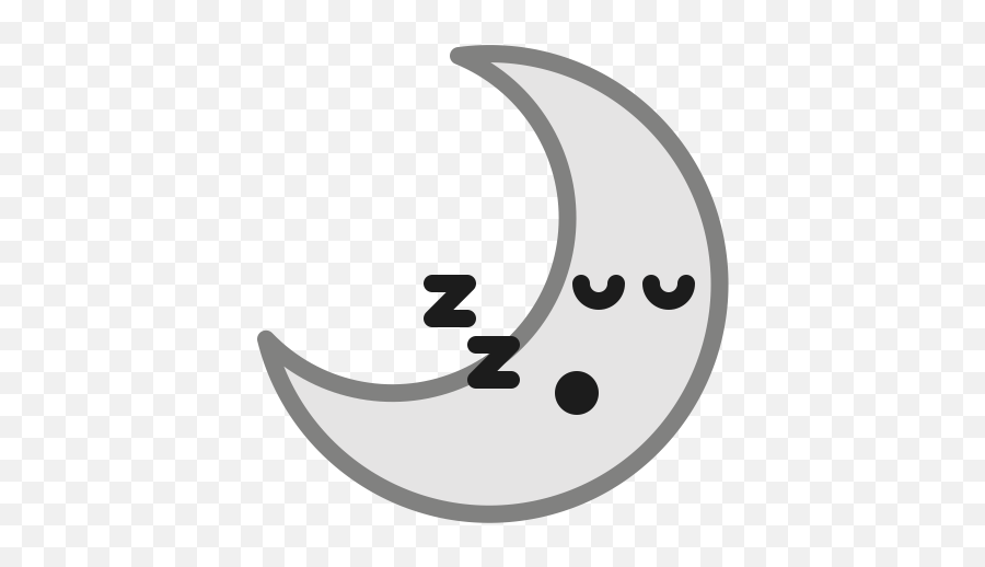 Moon Icon Of Colored Outline Style - Weather Emoticon Emoji,Crescent Moon Emoticon