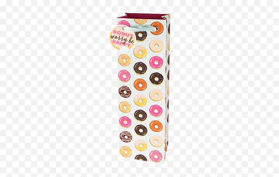 Gift Bag Donut Pattern - Doughnut Emoji,Wine Emoticon