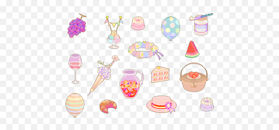 Cute Things Grapes Fruits Icecream Desserts Food Cups Emoji,Cute Emoji Things