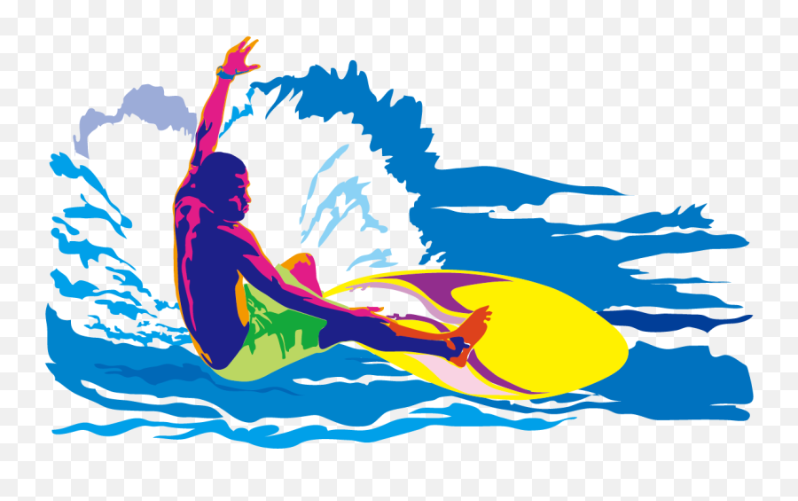 Wave Clip Big Picture - Surfer Wave Png Emoji,Tidal Wave Emoji