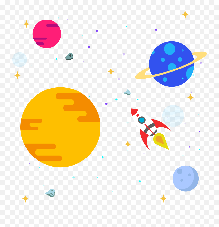 Outer Space Clipart Transparent - Solar System Planets Clipart Png Emoji,Outer Space Emoji