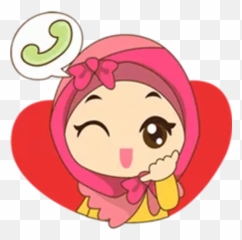 Hijab Sticker 29 - Cartoon Emoji
