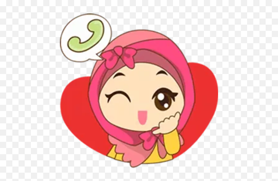 Hijab Sticker 29 - Cartoon Emoji,Hijab Emoji Download