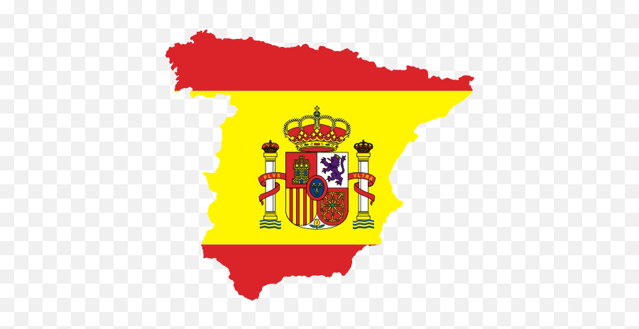 Spain Flag Map - Spain Flag Map Transparent Emoji,Spain Flag Emoji