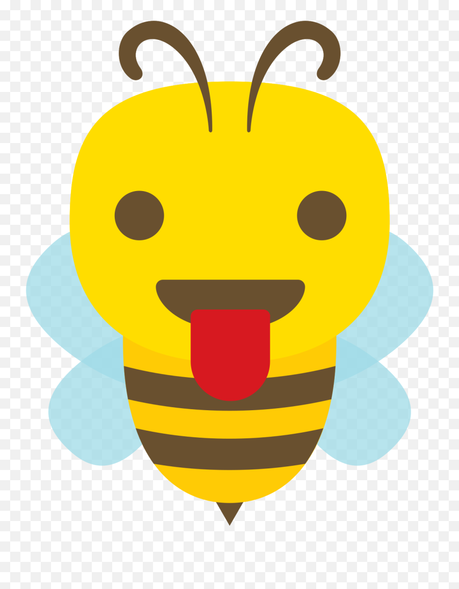 Free Emoji Bee Cartoon Tongue Png With - Bee Cartoon Cry,Tongue Emoji Png