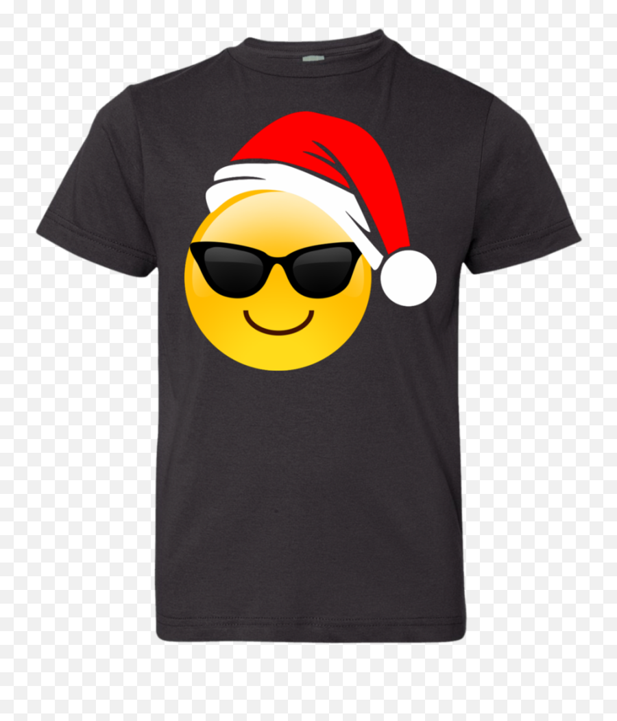 Download Emoji Christmas Shirt Cool Sunglasses Santa Hat - Smiley,Family Emoji