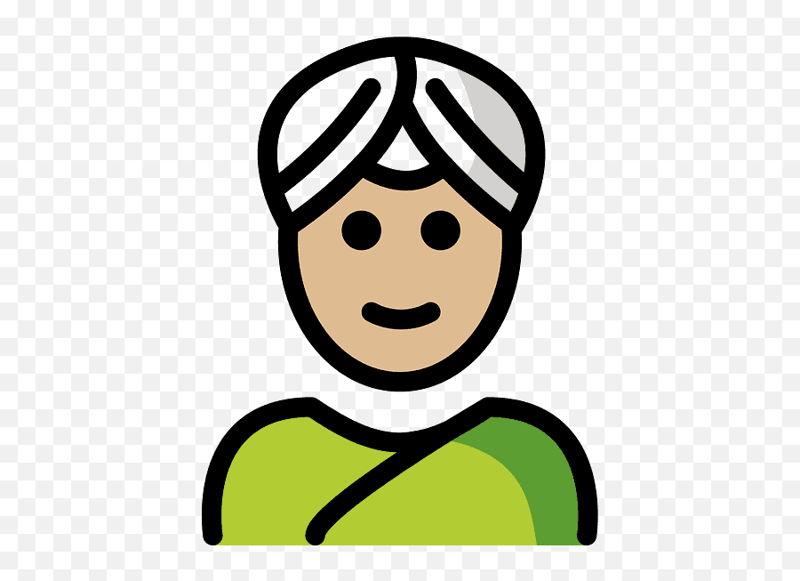 Tmavý Odstín Pleti Žena S Turbanem Emoji Clipart Free - Emoji,:s Emoji