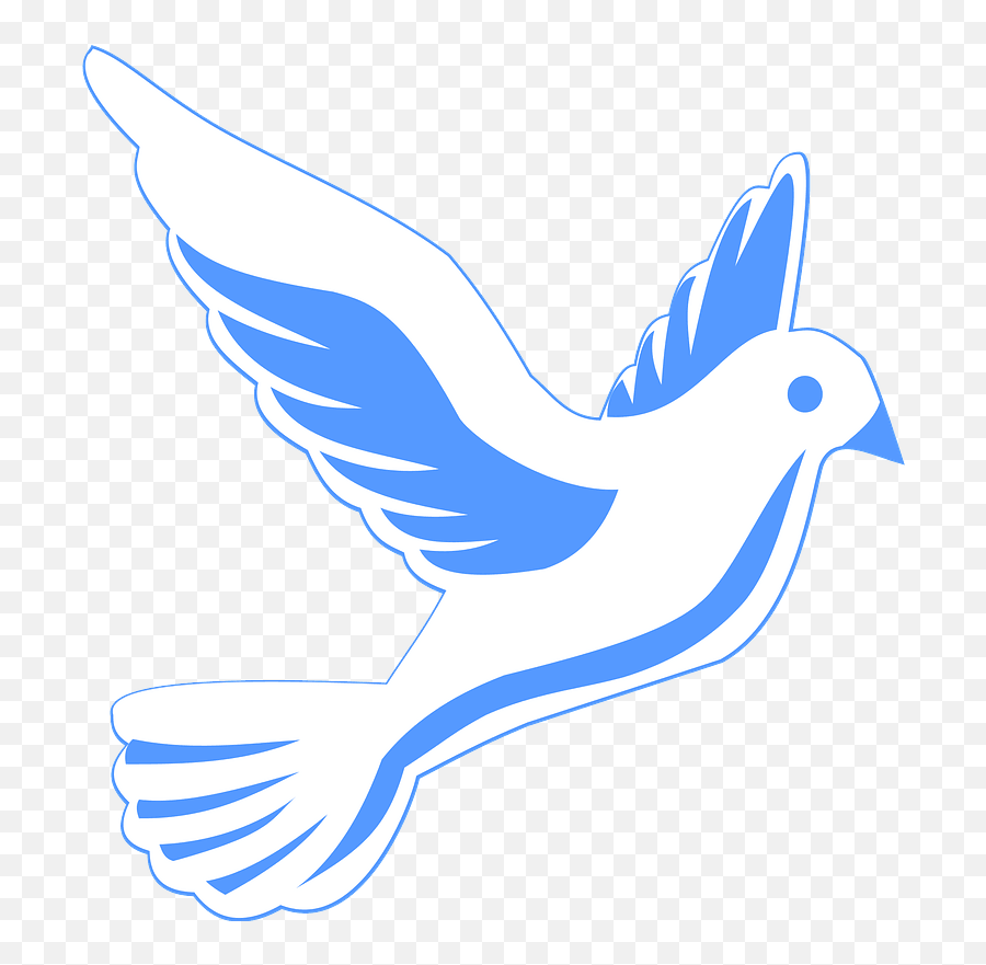 Blue And White Dove Clipart - Clipart Blue Dove Emoji,White Bird Emoji