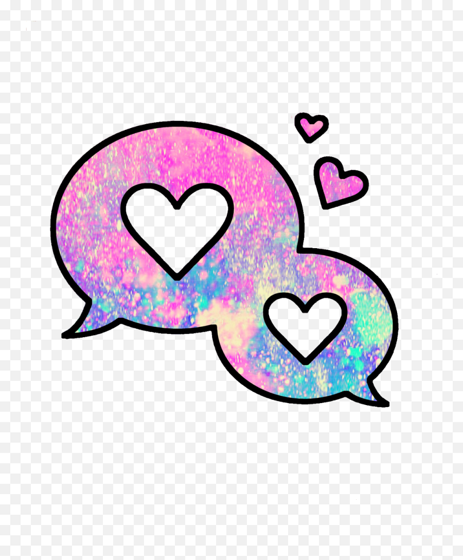 Ftestickers Glitter Sparkle Galaxy Hearts Love - Girly Emoji,Glitter Heart Emoji